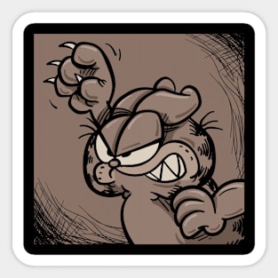 Inktober SCRATCHY Garfield Sticker